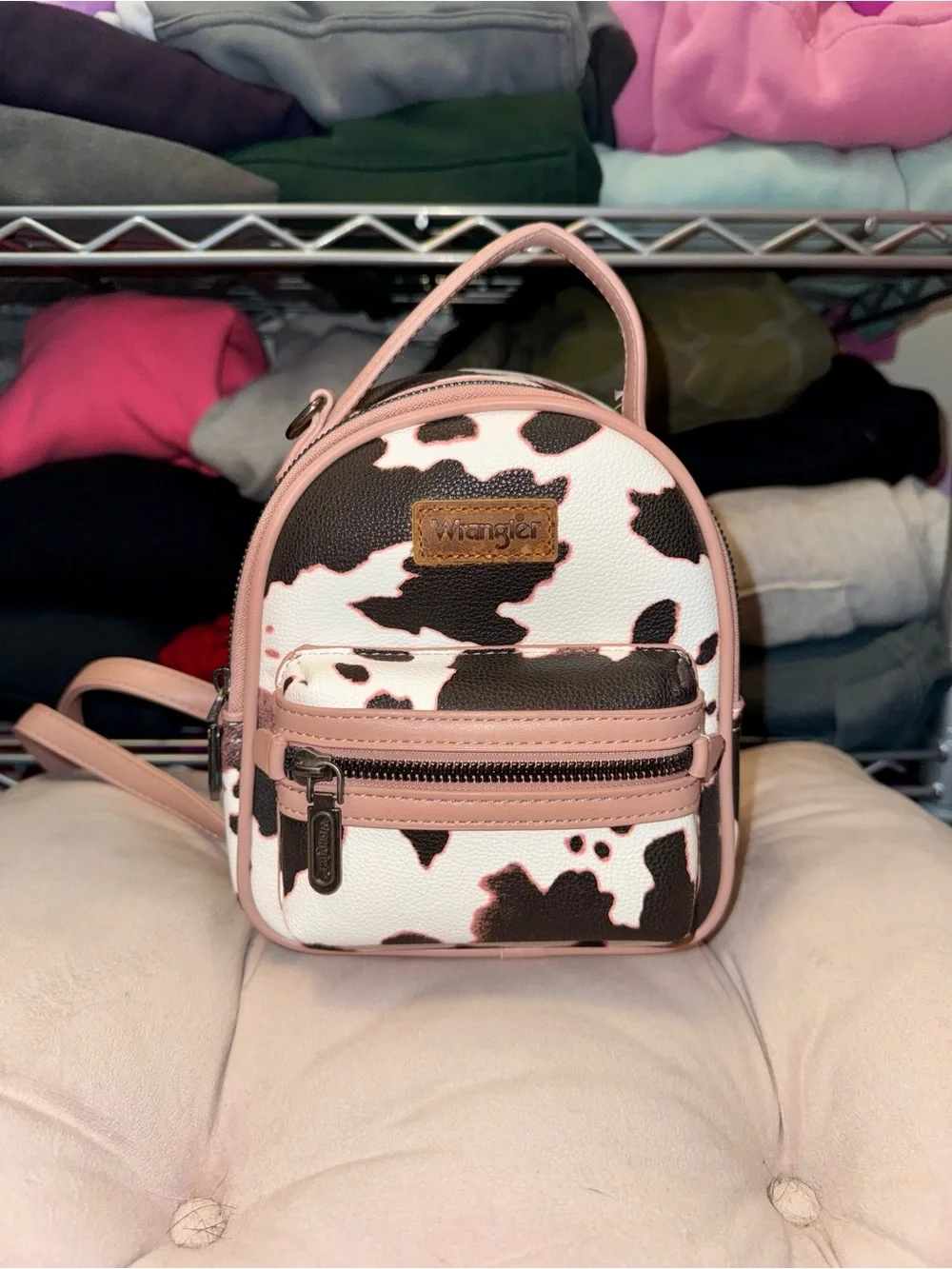 Wrangler Cow Print Mini Back Pack - NEW